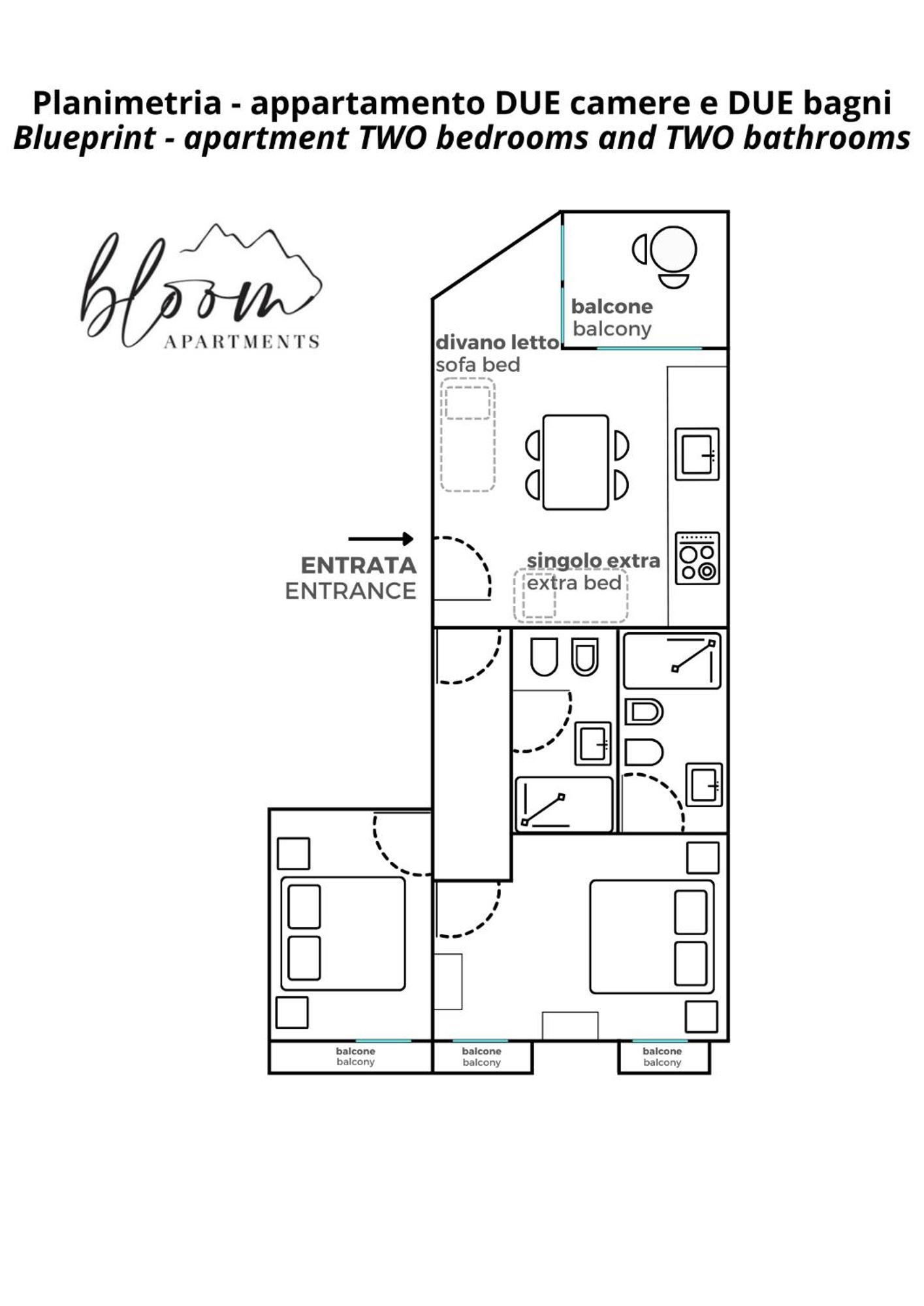 Bloom Apartments Trento Dış mekan fotoğraf